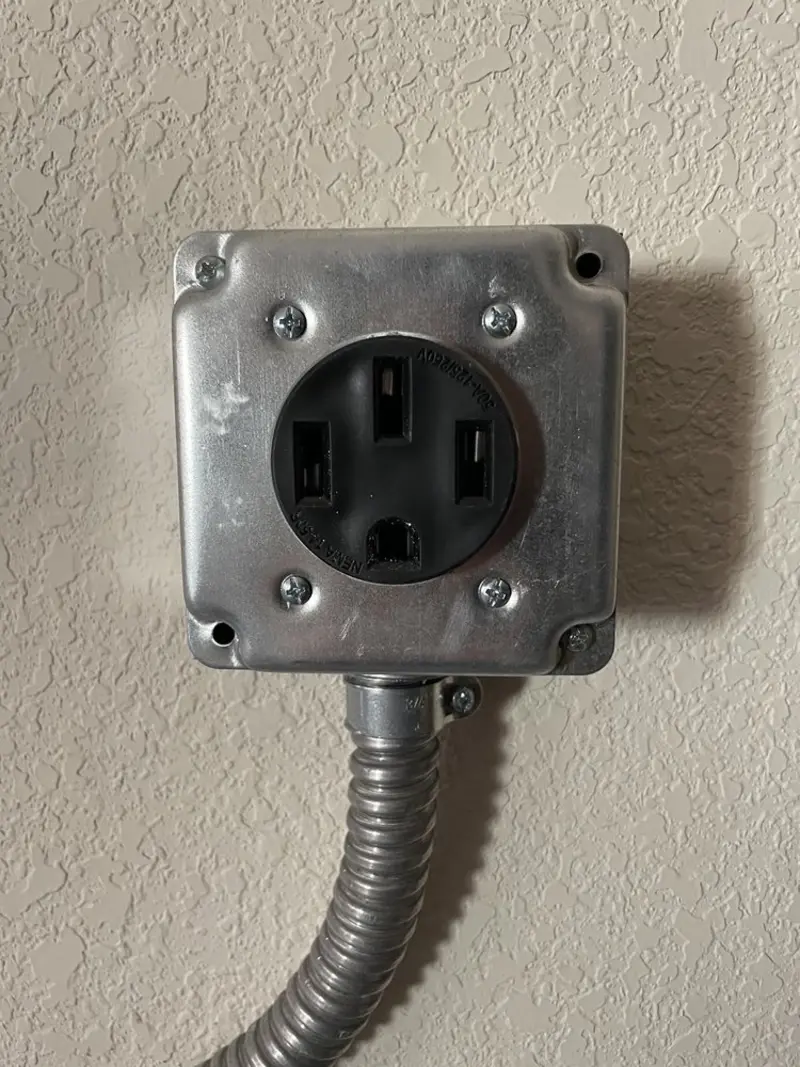 NEMA 14-50 outlet installed for Smart Home Electrical in Alden