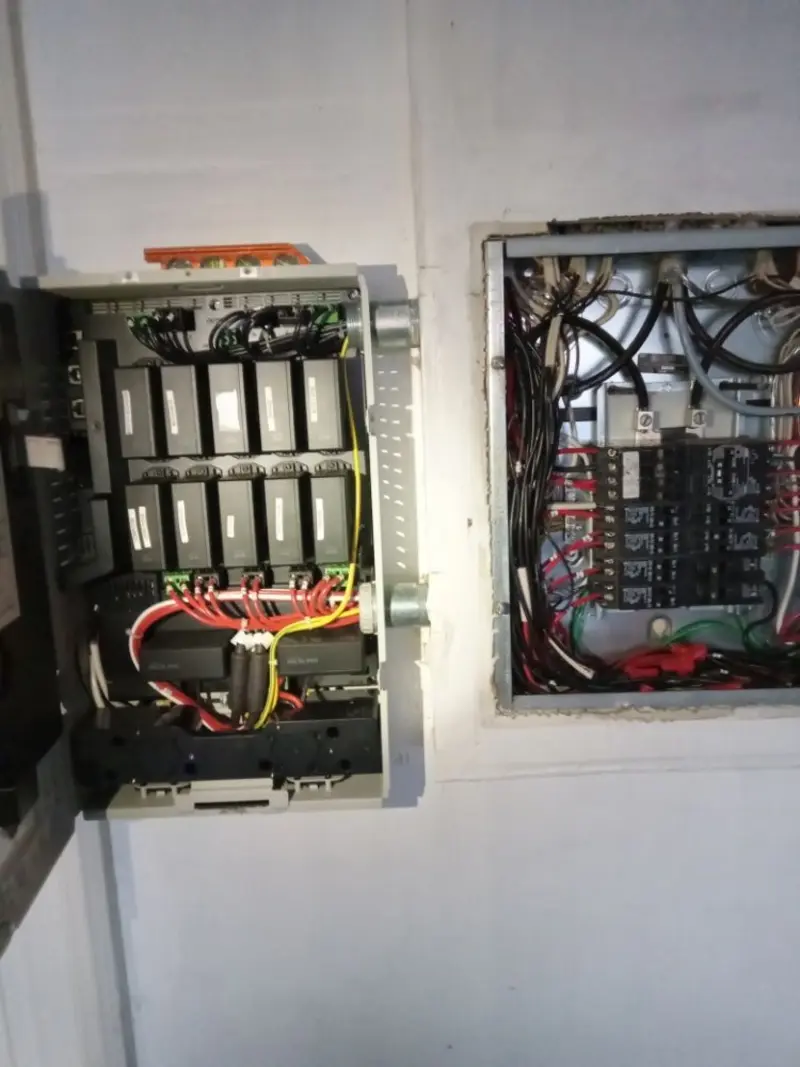 Electrical panel upgrade completed for Security Camera Wiring in Alden